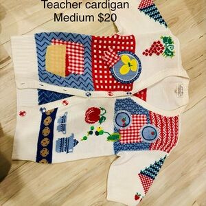 Susan Bristol Colorful Patterned Cardigan